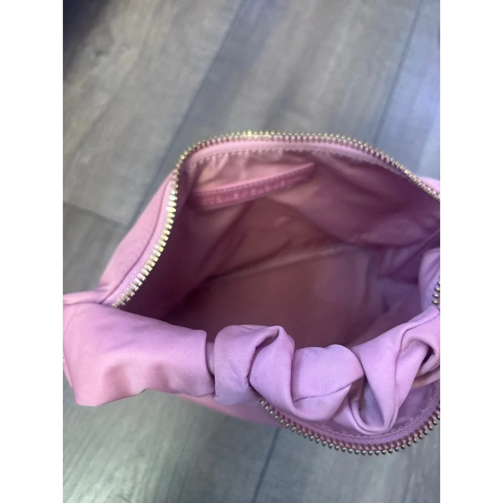Stoney Clover Lane Scrunch Handle Purse‎ Mauve Pink Nylon